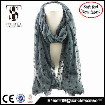Blended material high quality soft feel autumn wholesale scarf for lady
